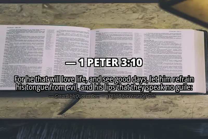 1 PETER 3:10 Verse