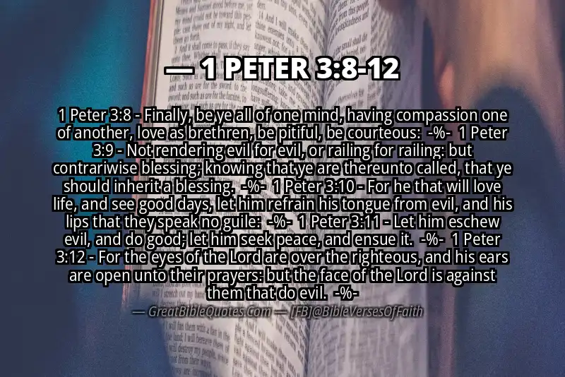 Image for 1 PETER 3:8-12 Bible verse