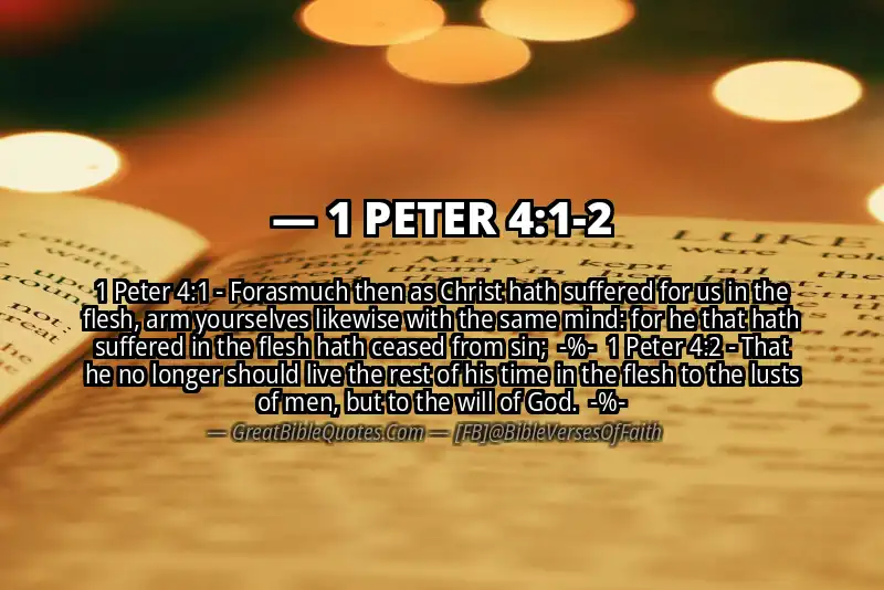 Image for 1 PETER 4:1-2 Bible verse