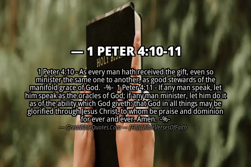 Image for 1 PETER 4:10-11 Bible verse