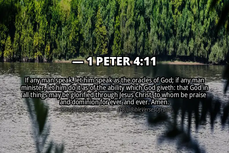 Bible verse: 1 PETER 4:11 Image