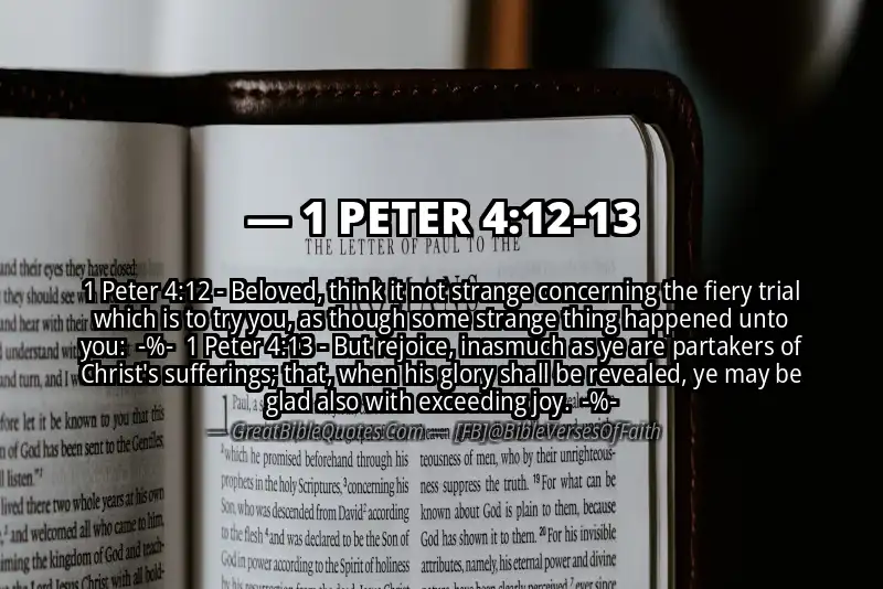 Image for 1 PETER 4:12-13 Bible verse