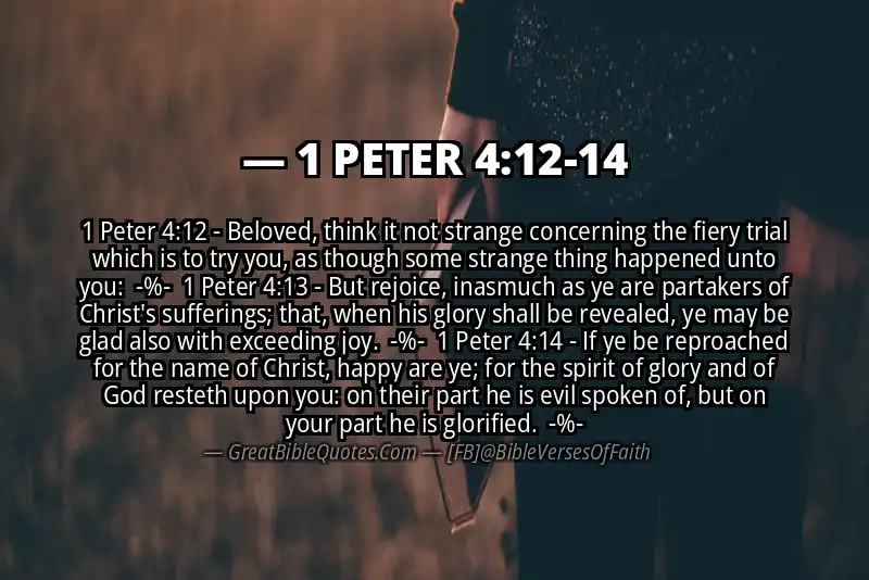 Image for 1 PETER 4:12-14 Bible verse