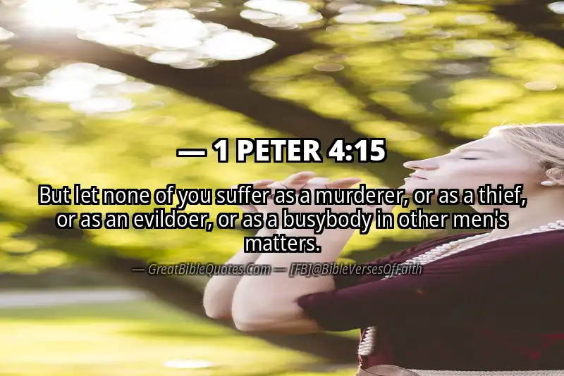 Bible verse: 1 PETER 4:15 Image
