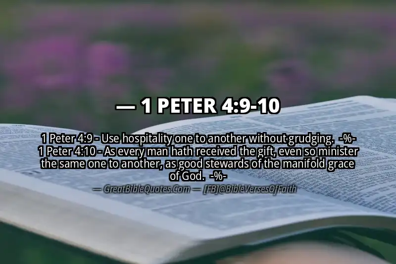 Image for 1 PETER 4:9-10 Bible verse