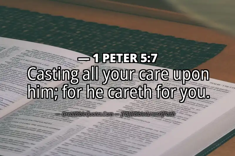 Image for 1 PETER 5:7 Bible verse