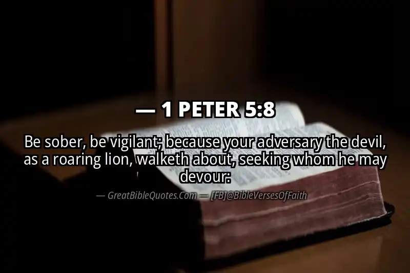 Bible verse: 1 PETER 5:8 Image