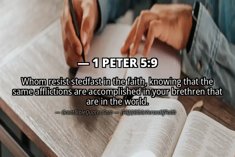 Bible verse: 1 PETER 5:9 Image