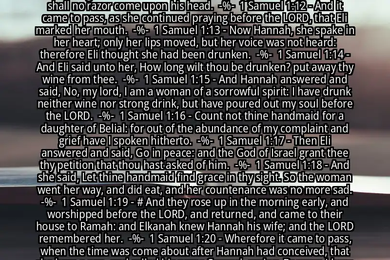 Image for 1 SAMUEL 1:10-20 Bible verse