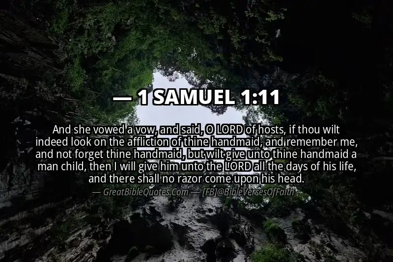 1 SAMUEL 1:11 Verse Image