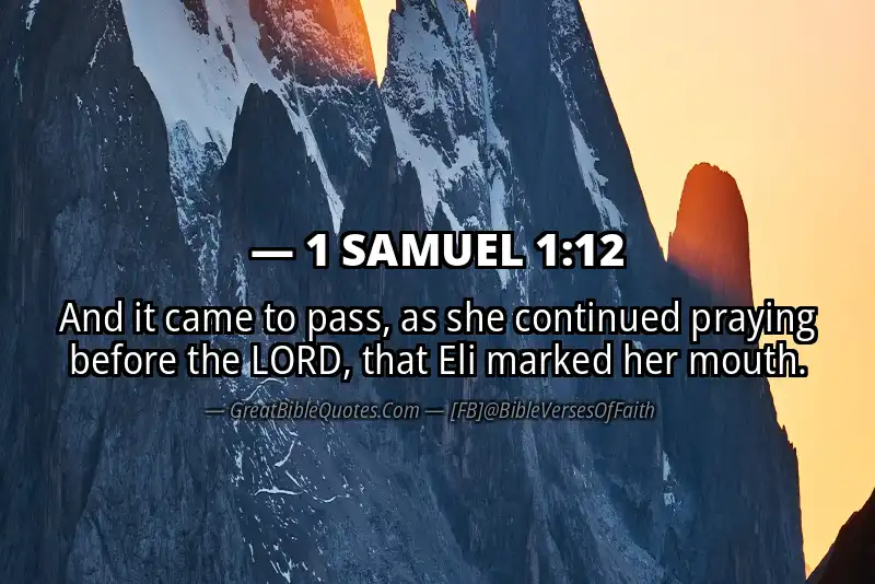 Bible verse: 1 SAMUEL 1:12 Image