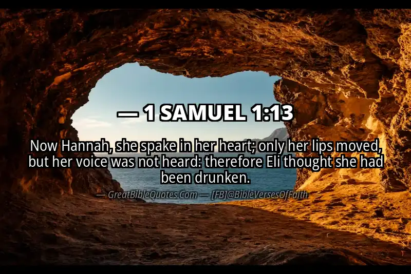 Bible verse: 1 SAMUEL 1:13 Image