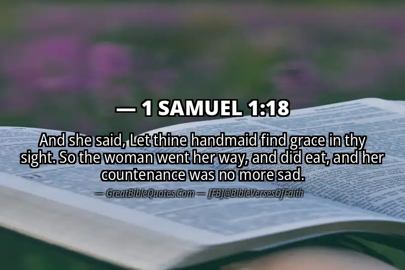 Bible verse: 1 SAMUEL 1:18 Image