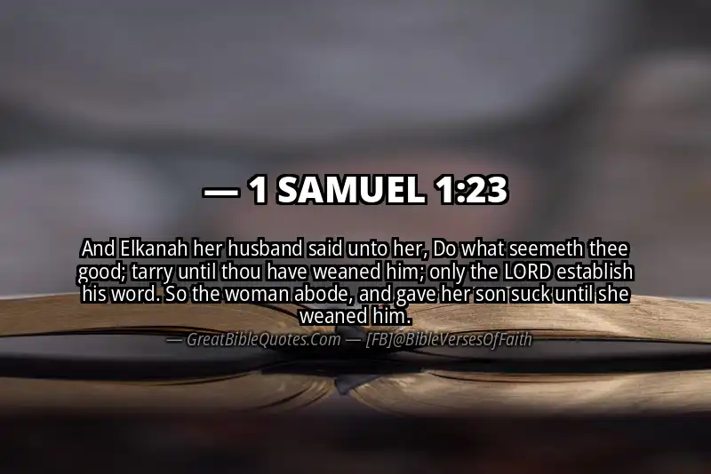Bible verse: 1 SAMUEL 1:23 Image
