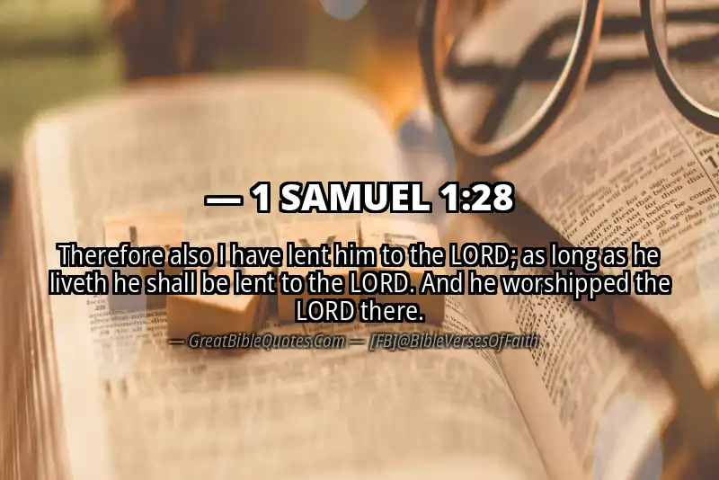 Bible verse: 1 SAMUEL 1:28 Image
