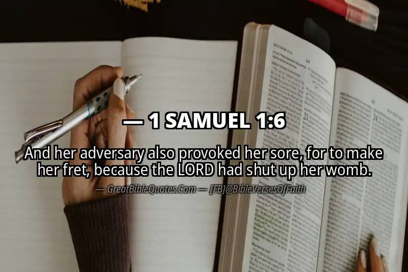 1 SAMUEL 1:6 Verse