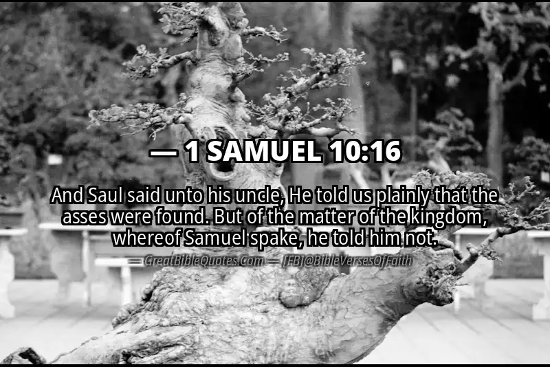 1 SAMUEL 10:16 Verse