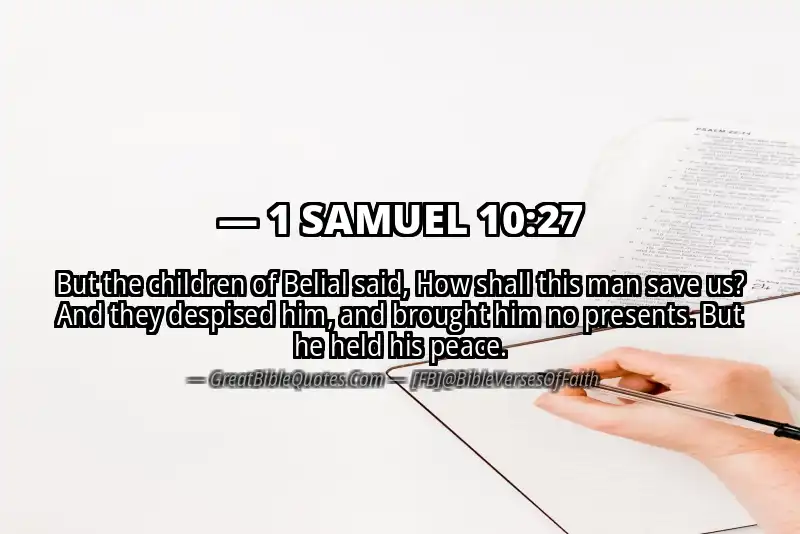 Bible verse: 1 SAMUEL 10:27 Image