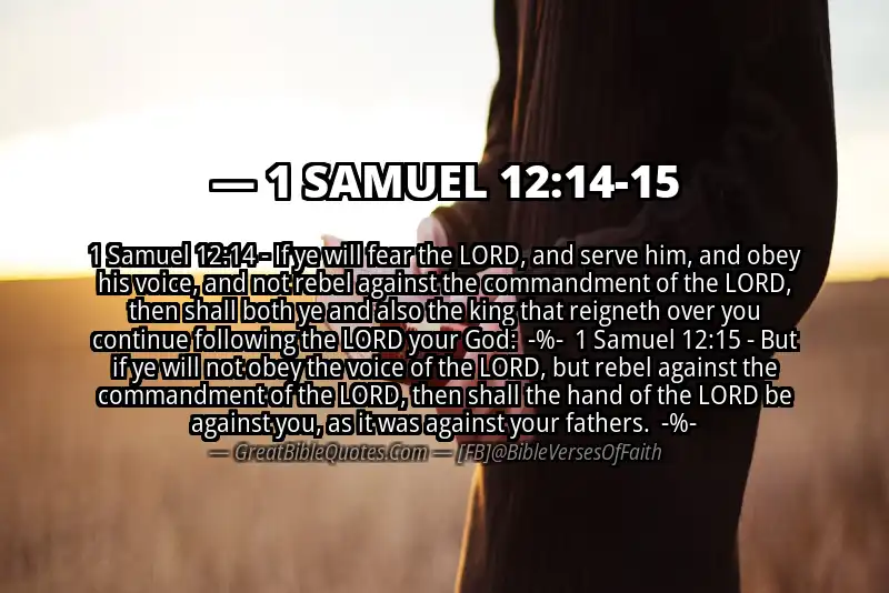 Image for 1 SAMUEL 12:14-15 Bible verse