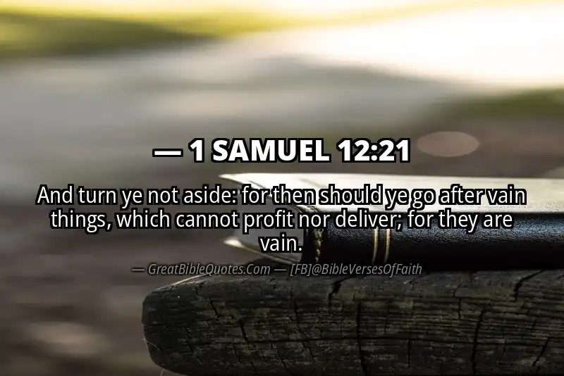 1 SAMUEL 12:21 Verse