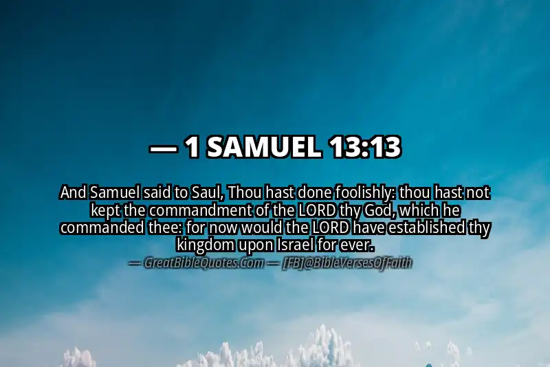 1 SAMUEL 13:13 Verse