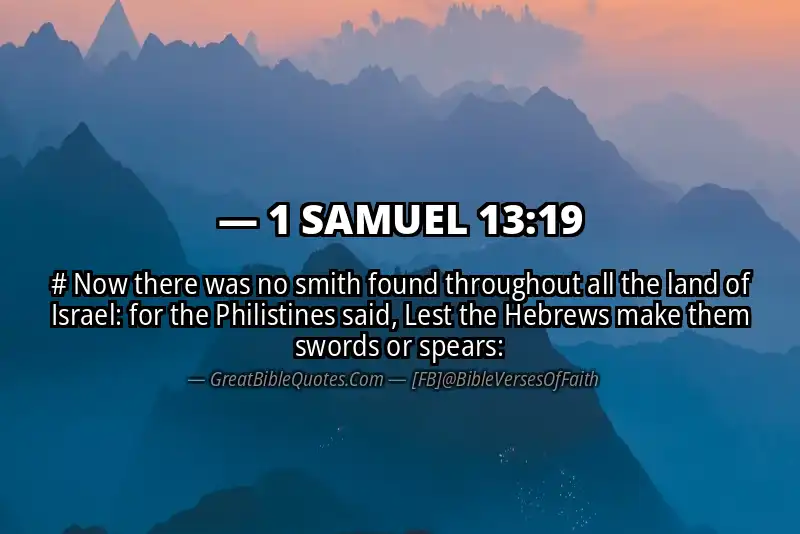 1 SAMUEL 13:19 Verse