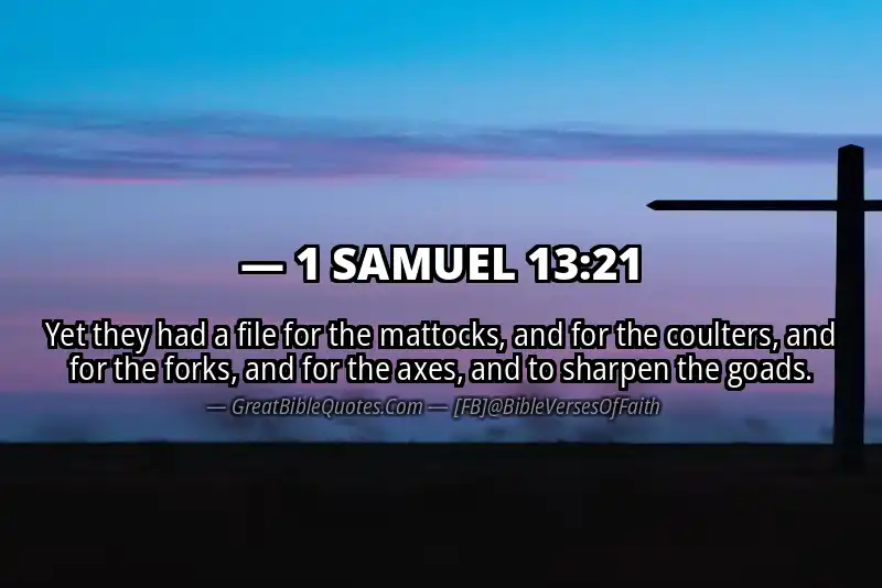 1 SAMUEL 13:21 Verse