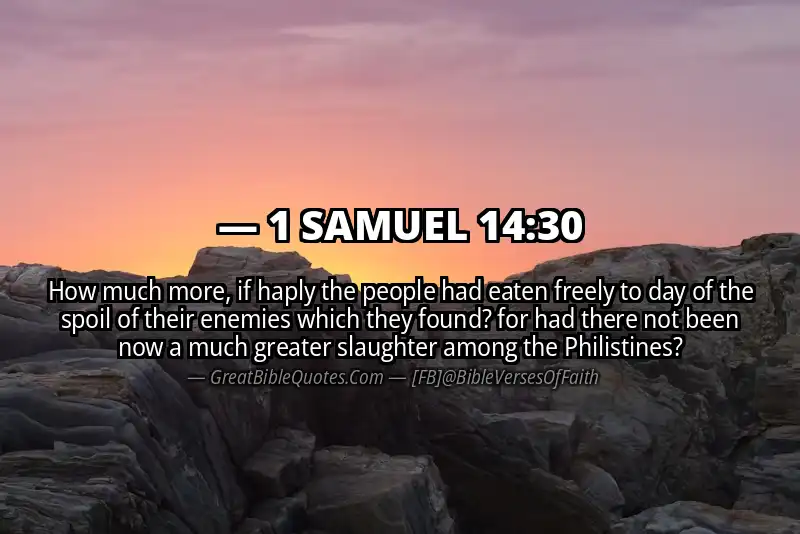 1 SAMUEL 14:30 Verse