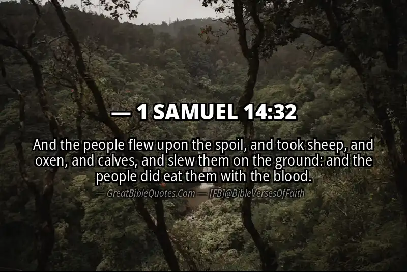 1 SAMUEL 14:32 Verse