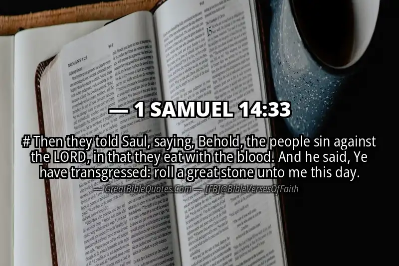 1 SAMUEL 14:33 Verse