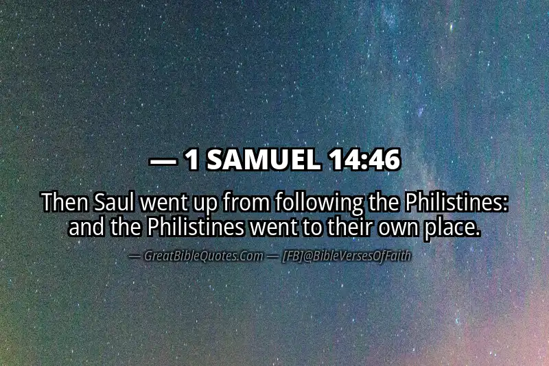 1 SAMUEL 14:46 Verse