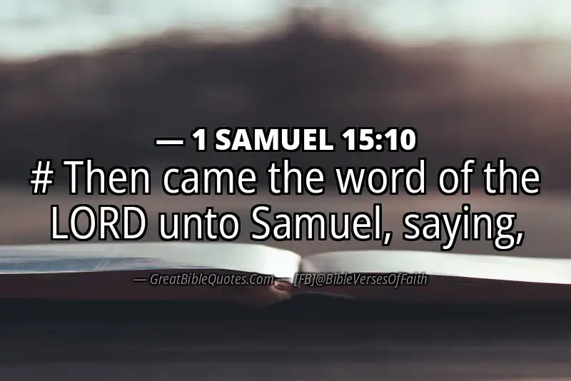 1 SAMUEL 15:10 Verse