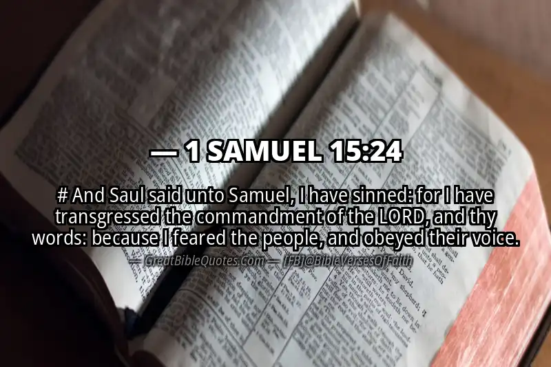 1 SAMUEL 15:24 Verse
