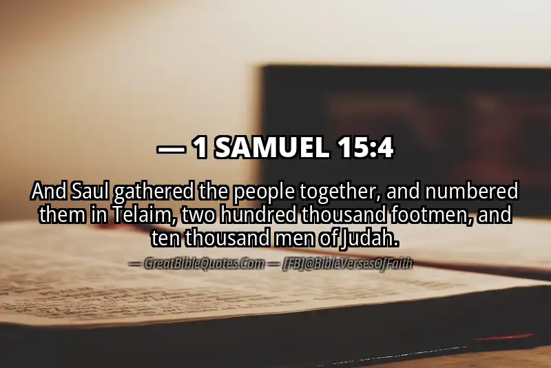 1 SAMUEL 15:4 Verse