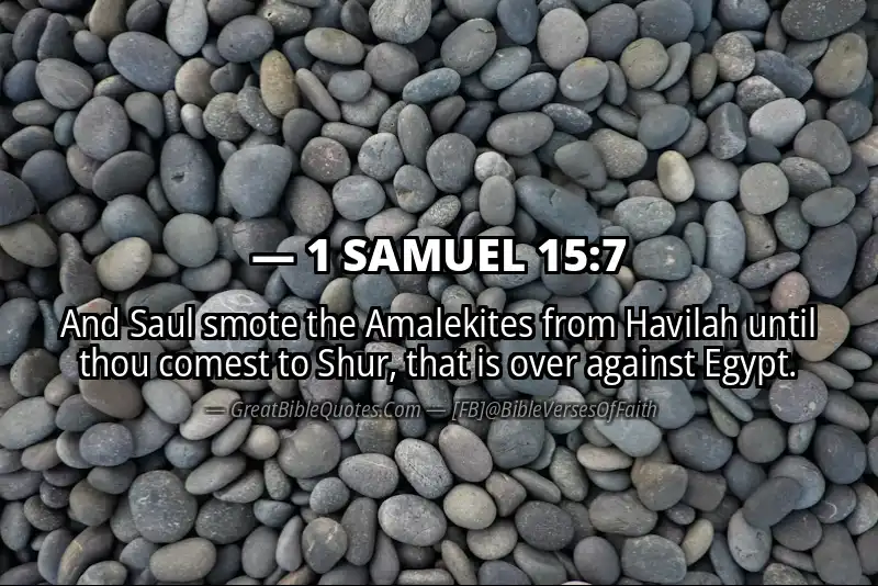 1 SAMUEL 15:7 Verse