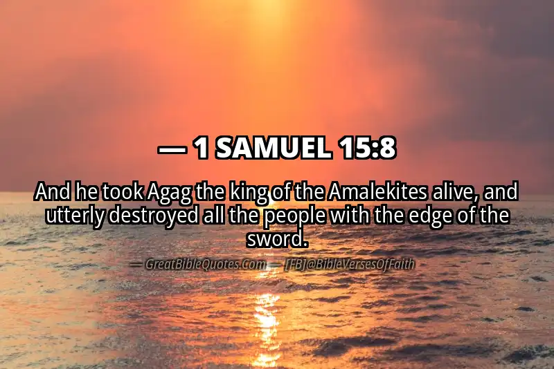 1 SAMUEL 15:8 Verse