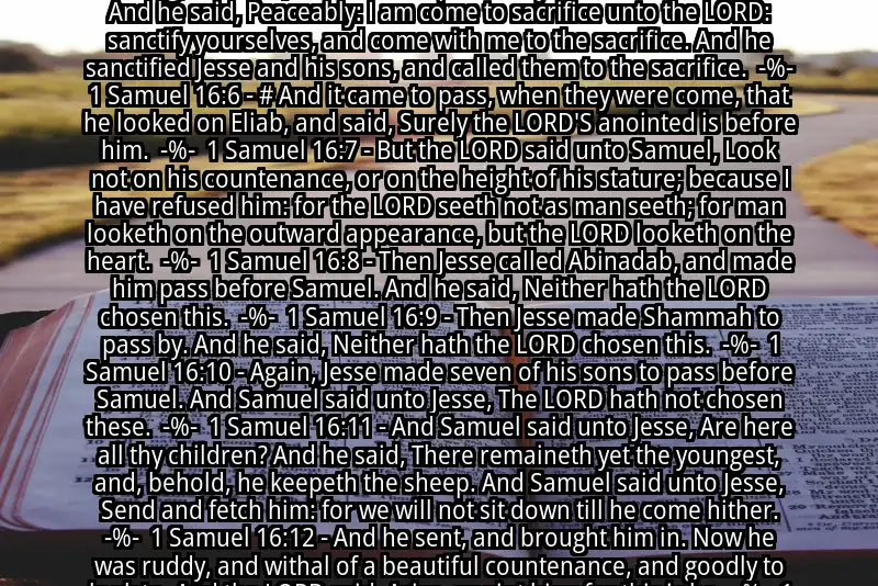 Image for 1 SAMUEL 16:1-13 Bible verse