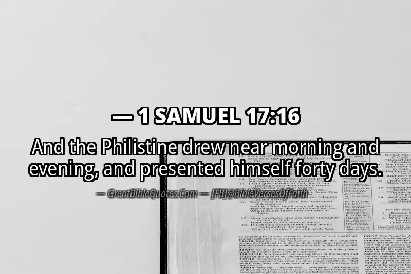 1 SAMUEL 17:16 Verse