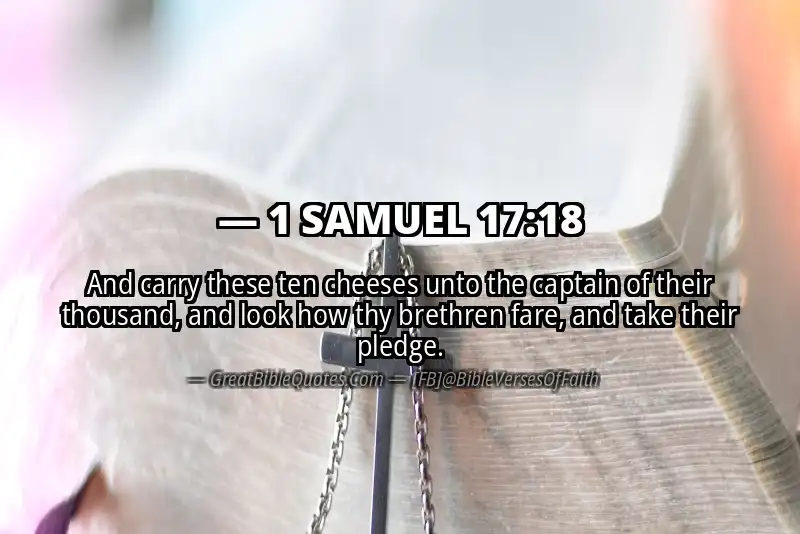1 SAMUEL 17:18 Verse