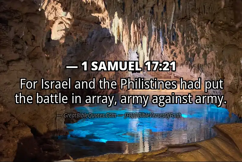 1 SAMUEL 17:21 Verse