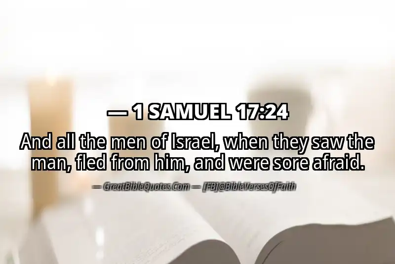 1 SAMUEL 17:24 Verse