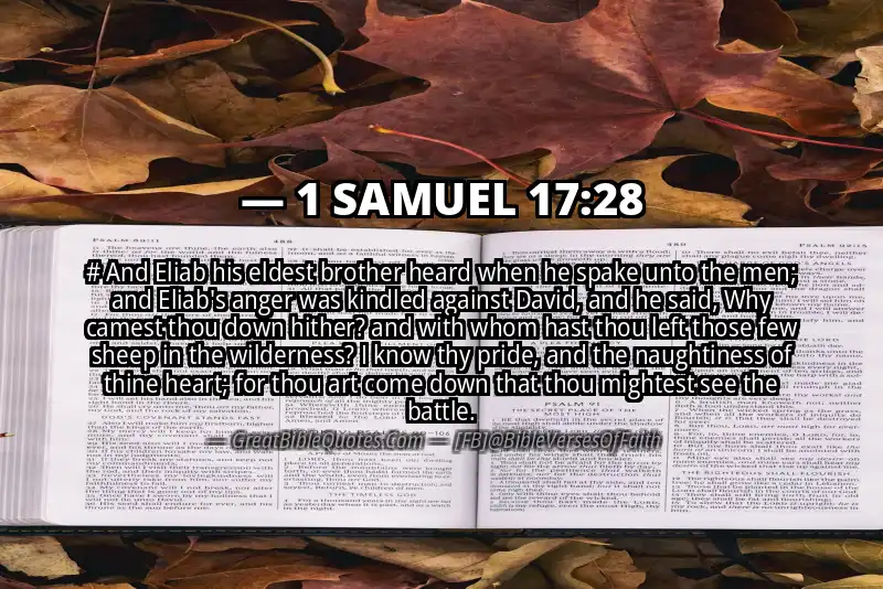 1 SAMUEL 17:28 Verse