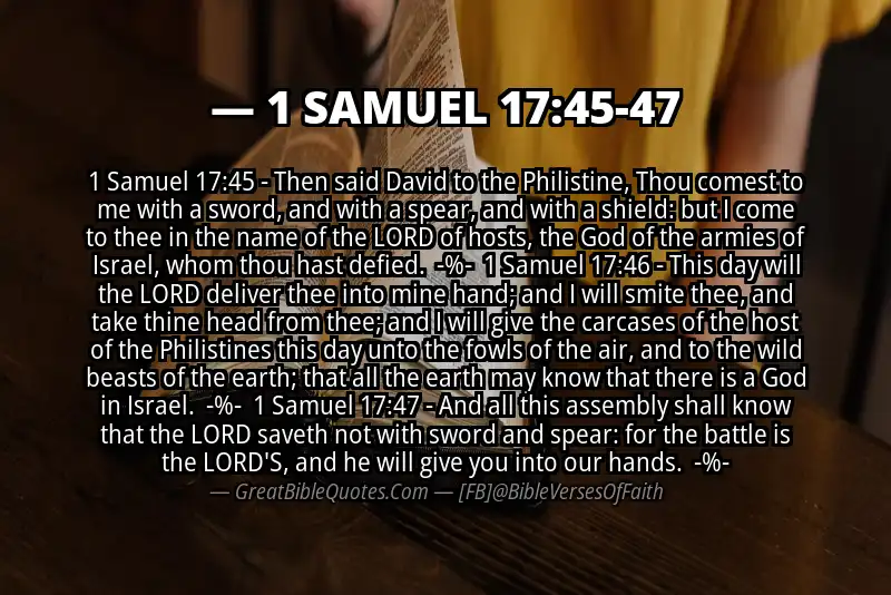Image for 1 SAMUEL 17:45-47 Bible verse
