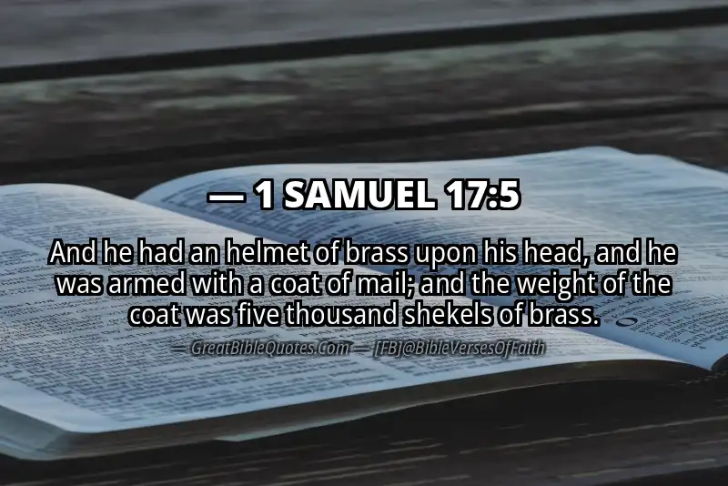 1 SAMUEL 17:5 Verse Image