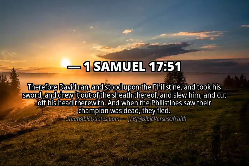Bible verse: 1 SAMUEL 17:51 Image