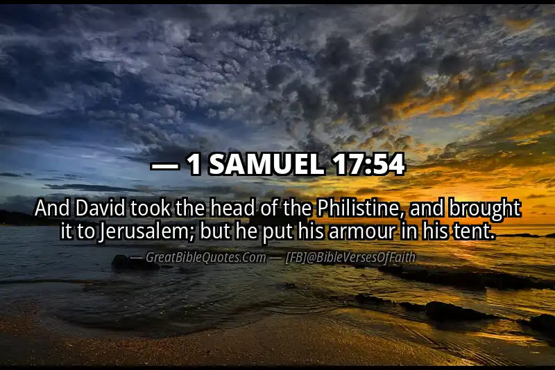 1 SAMUEL 17:54 Verse
