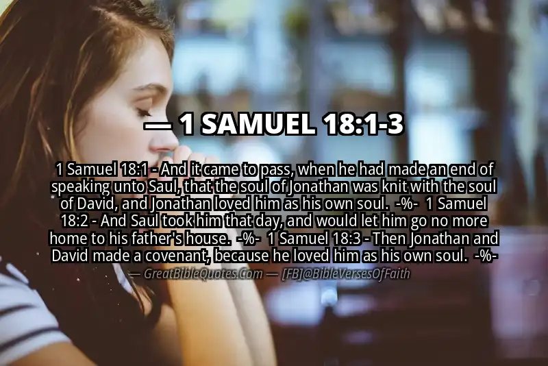 Image for 1 SAMUEL 18:1-3 Bible verse