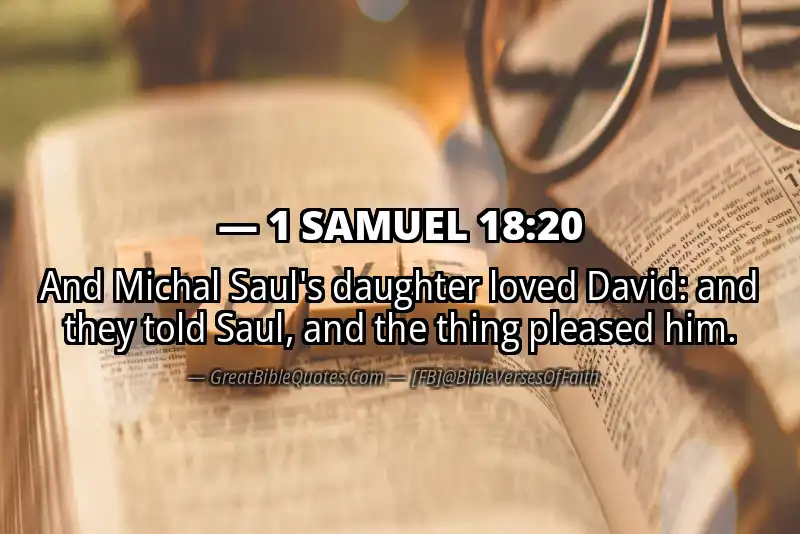 1 SAMUEL 18:20 Verse