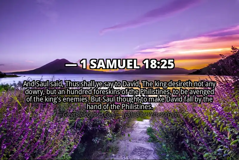 1 SAMUEL 18:25 Verse