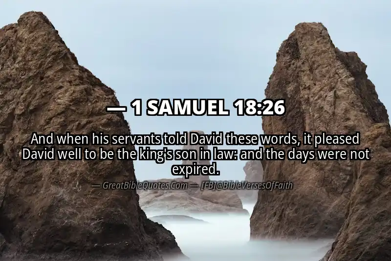 1 SAMUEL 18:26 Verse